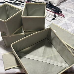 Elegant Tan Storage Bins